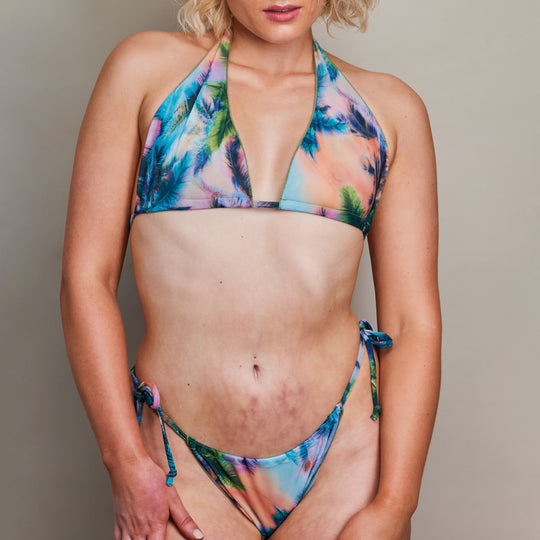 Tan Through String Bikini Bottom