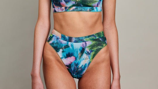 Tan Through High Waist Bottom