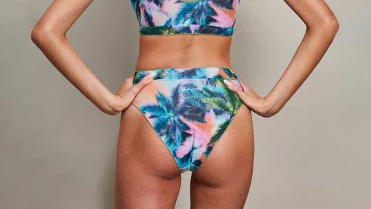 Tan Through High Waist Bottom