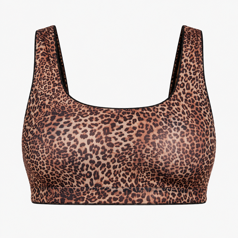 Tan Through Bikini Crop Top - Mini Feline