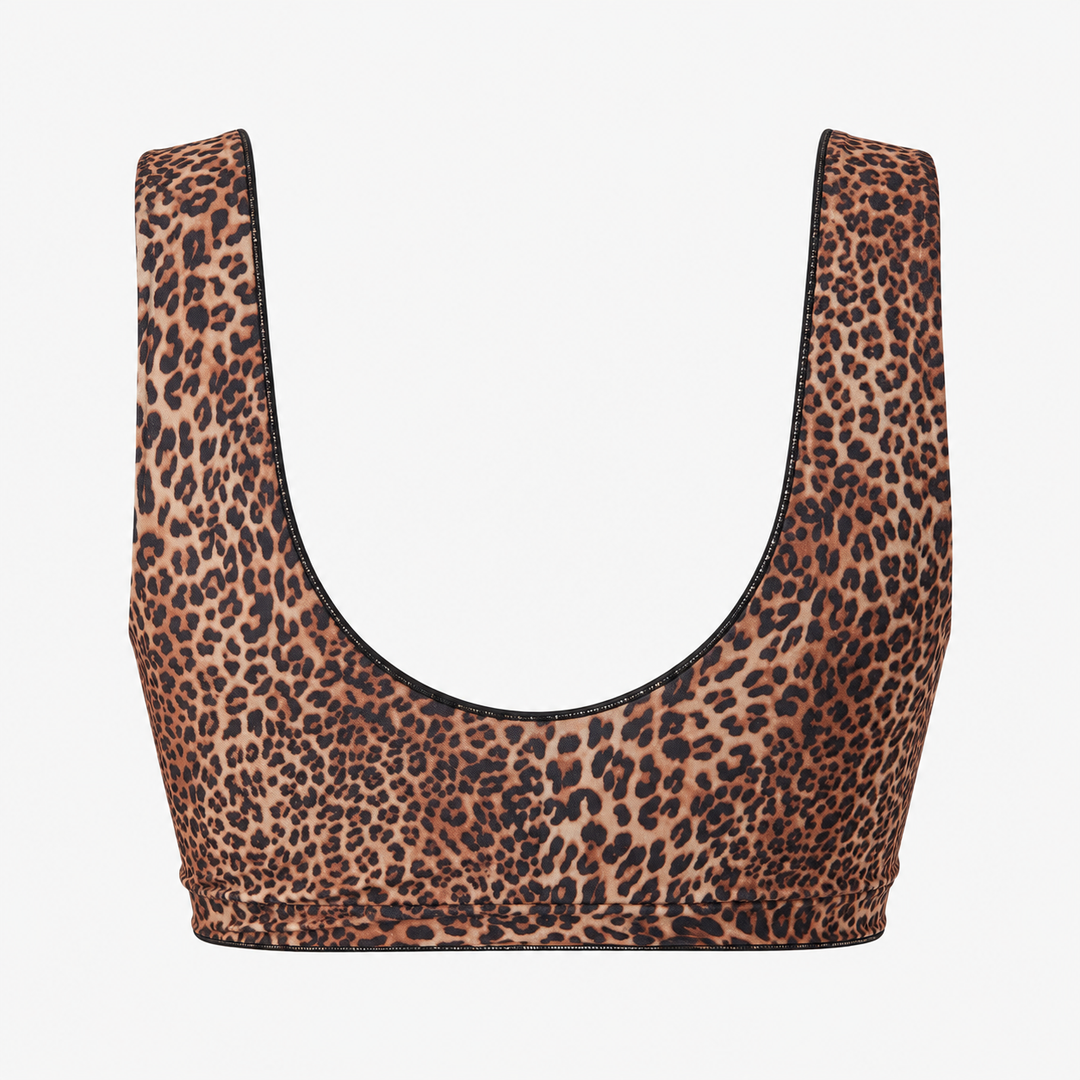 Tan Through Bikini Crop Top - Mini Feline