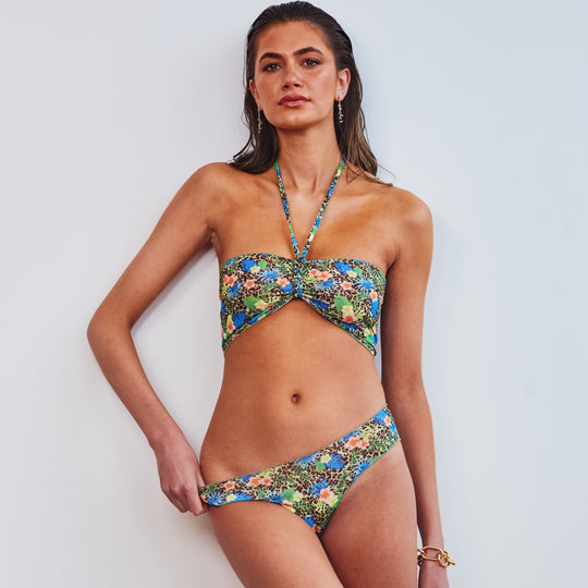 Tan Through 2 in 1 Bandeau Set - Wild Tropic