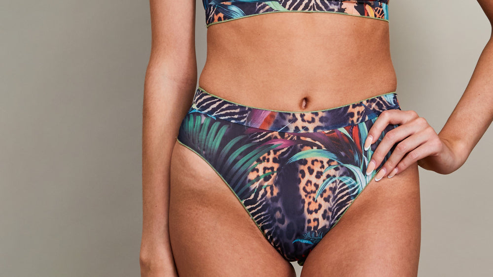 Tan Through High Waist Bottom