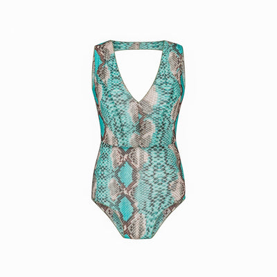 Tan Through Fitted Swimsuit