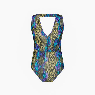 Tan Through Fitted Swimsuit