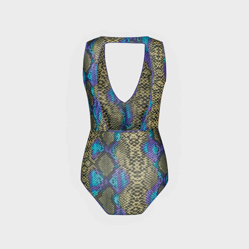 Tan Through Fitted Swimsuit