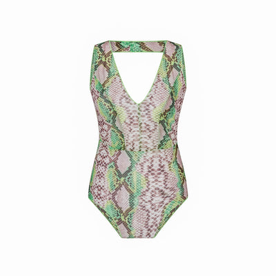Tan Through Fitted Swimsuit