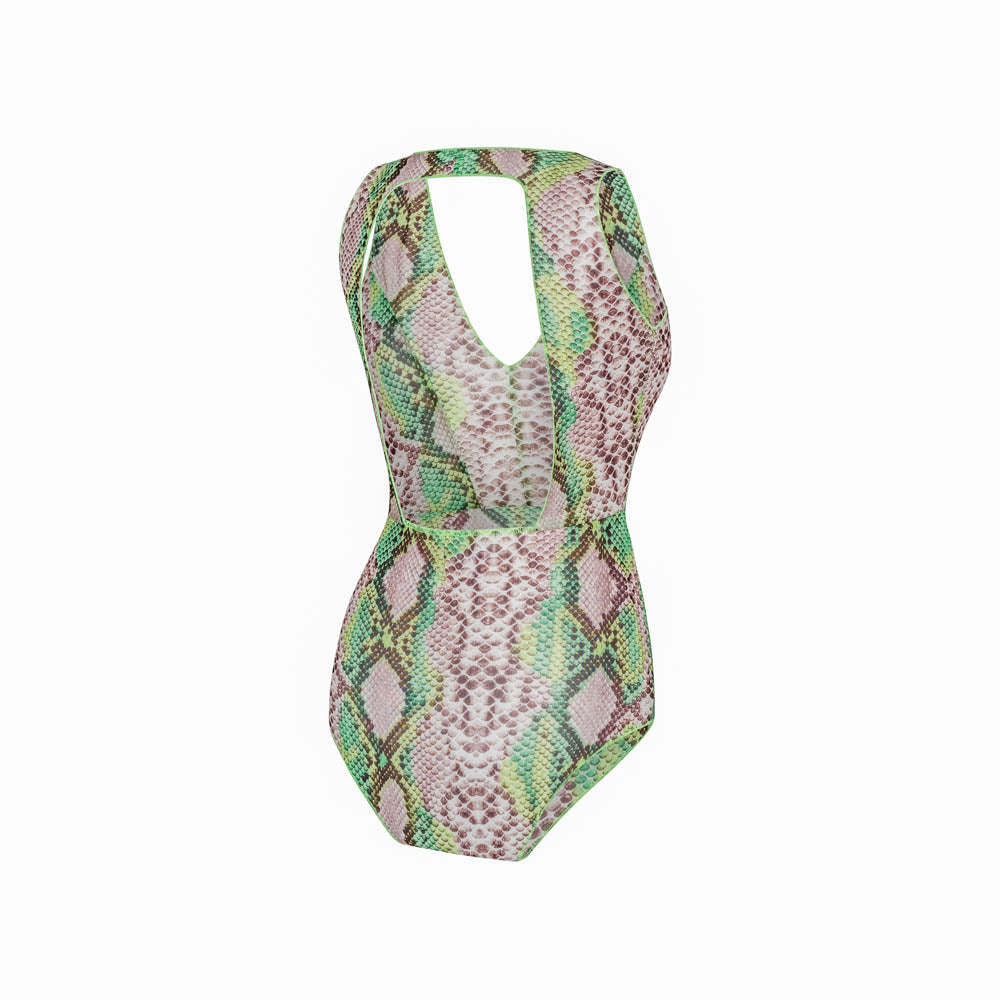 Tan Through Fitted Swimsuit
