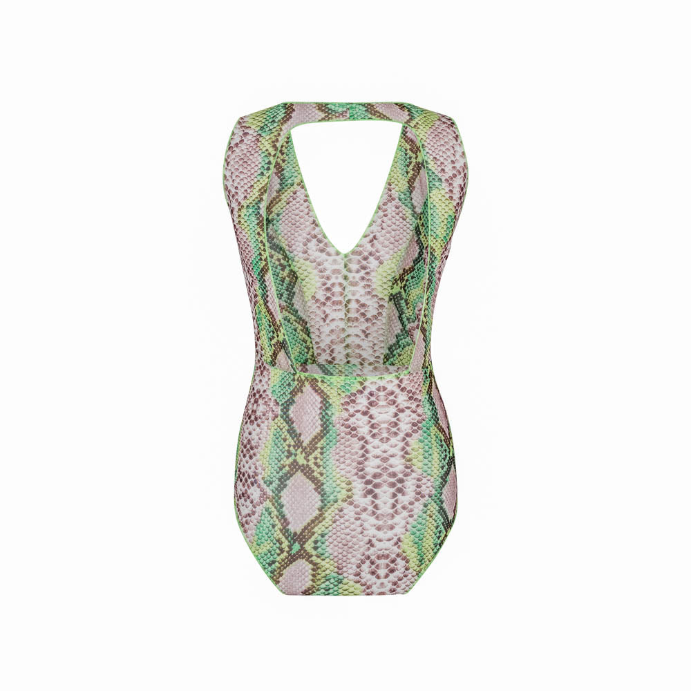 Tan Through Fitted Swimsuit