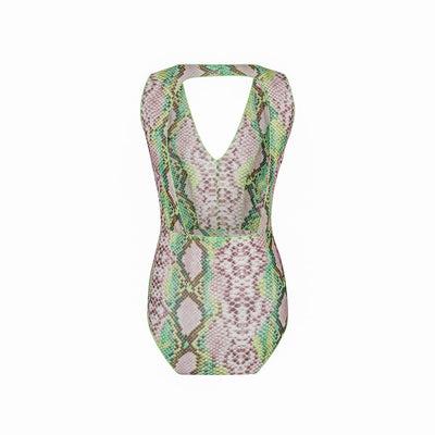 Tan Through Fitted Swimsuit