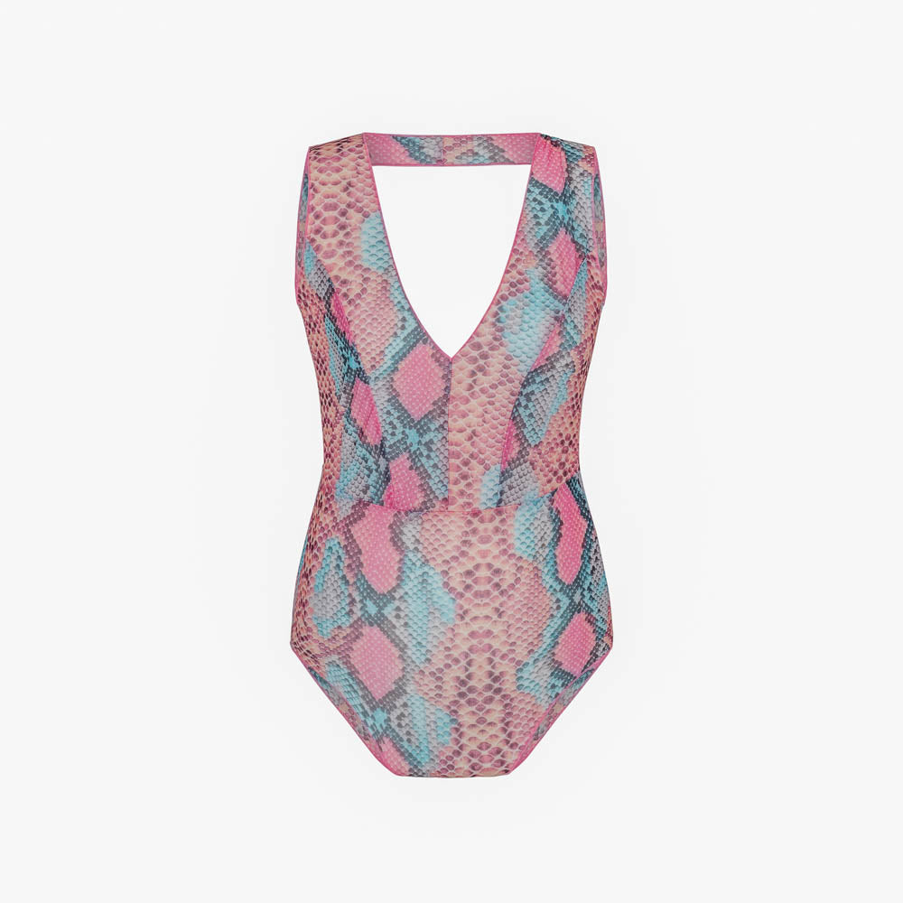 Tan Through Fitted Swimsuit