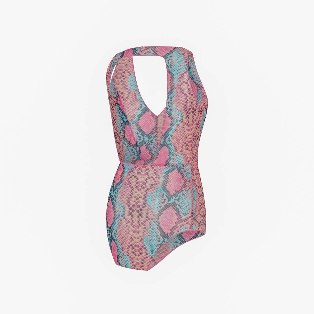 Tan Through Fitted Swimsuit