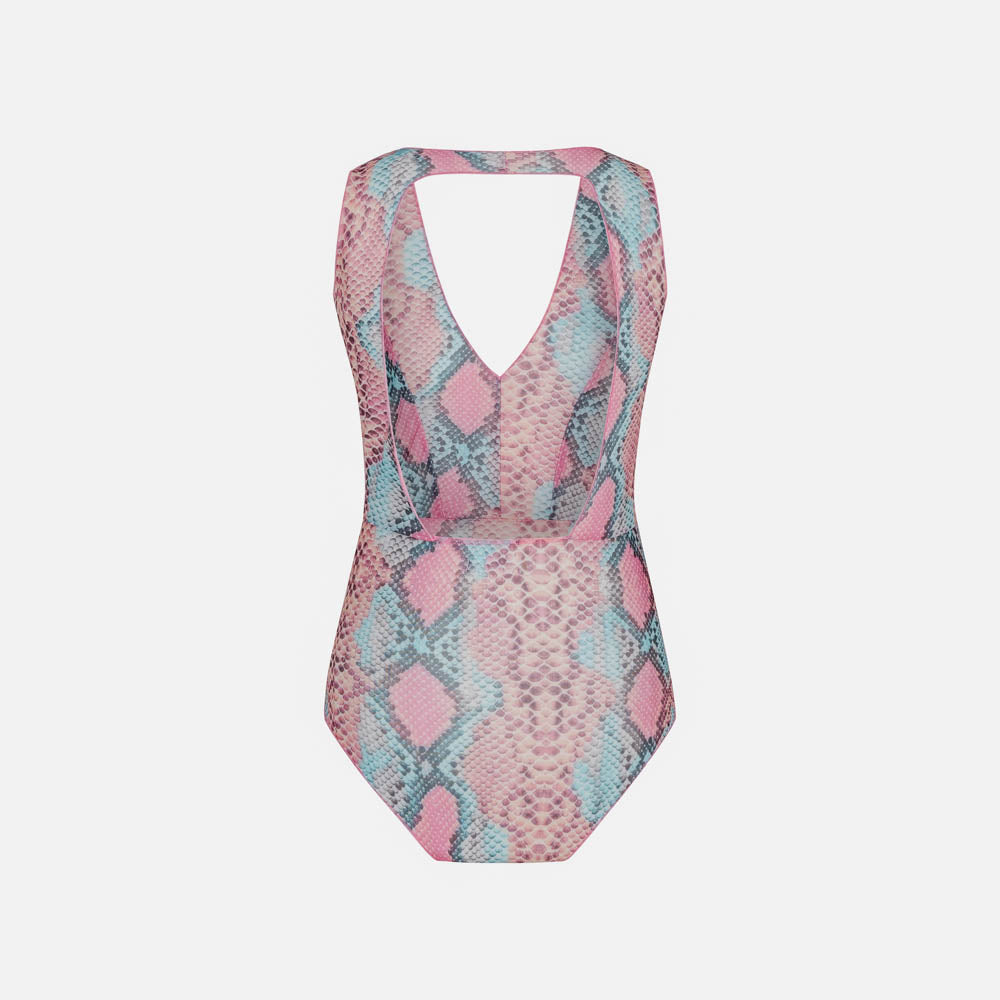 Tan Through Fitted Swimsuit